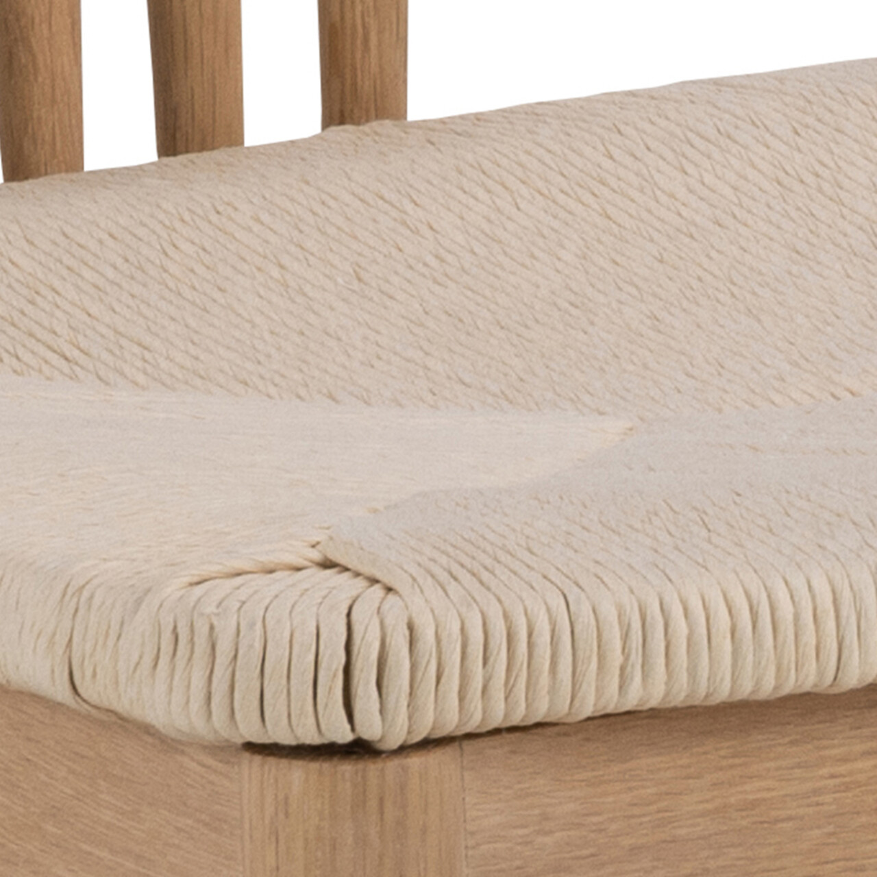 Scaun York, Actona, 54x54x83 cm, lemn de stejar, natural/alb murdar - view 2