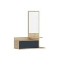 Dulap cu oglinda Rozella, Arnetti, 60 x 31.3 x 90 cm, oak/antracit