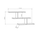 Raft pentru perete Misi, Decortie, 104x22x54 cm, visiniu