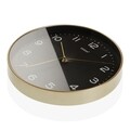 Ceas de perete Leslie Golden, Versa, 30.5 cm, plastic, negru/auriu
