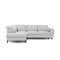 Coltar extensibil stanga 4 locuri ELTAP, LT-01SAV, Noble, 255x201x100 cm, lemn/poliester, alb