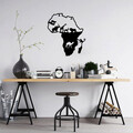 Decoratiune de perete, Animals Of Africa, Metal, Dimensiune: 61 x 70 cm, Negru