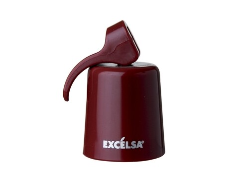 Dop cu vacuum pentru sticle de vin, Enoteque, Excelsa, 4x6 cm, rosu