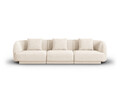 Canapea 3 locuri, Tulum, Cosmopolitan Design, 255x90x70 cm, tesatura chenille, bej deschis