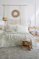 Set cuvertura de pat dubla 3 piese, L'essentiel Maison, Pamela, Gri deschis