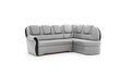 Coltar extensibil dreapta 3 locuri ELTAP, L-006, Lord, 243x180x112 cm, lemn/poliester, gri deschis/negru