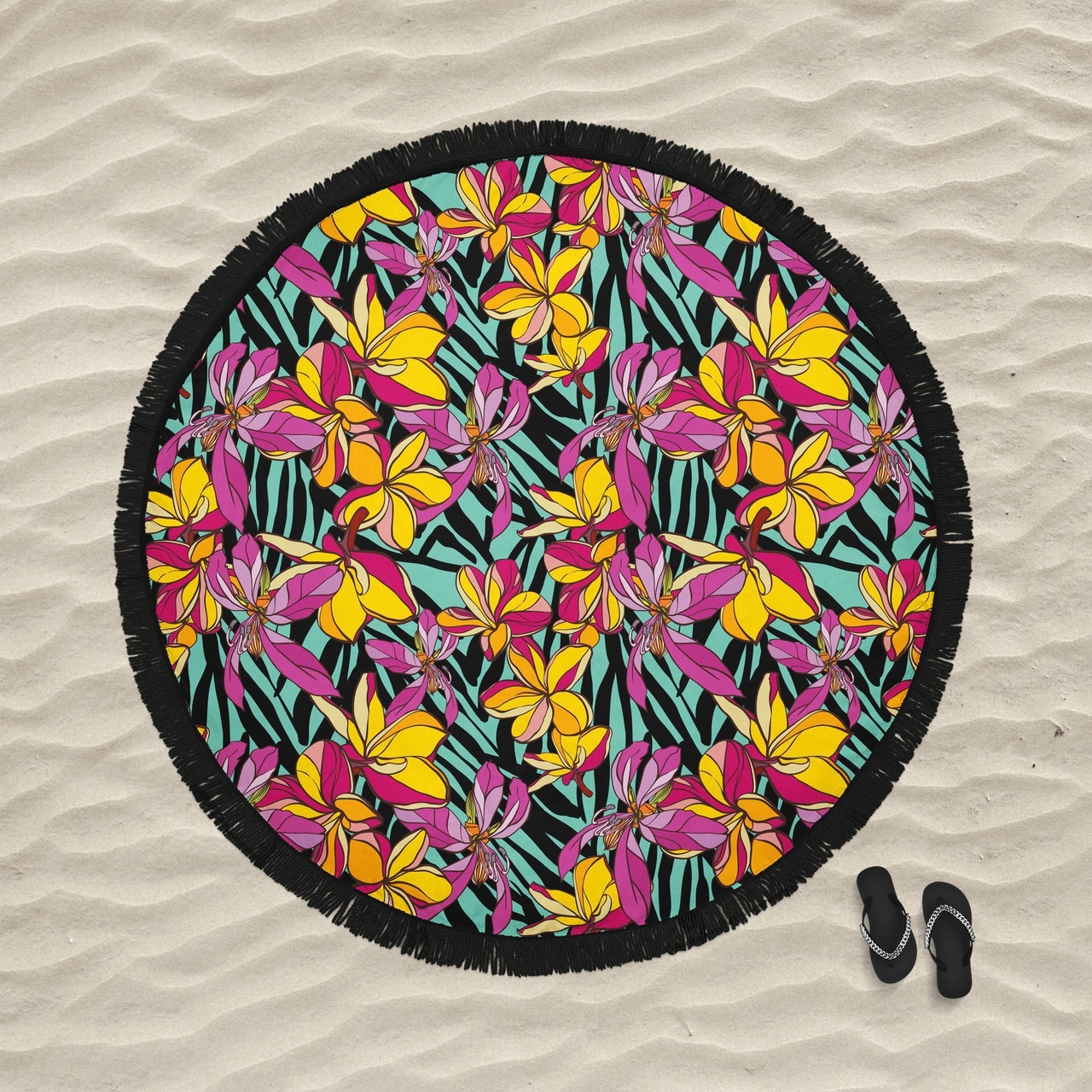 Prosop de plaja, L'essentiel Maison, BTR20217017, 150x150 cm, Multicolor - view 2