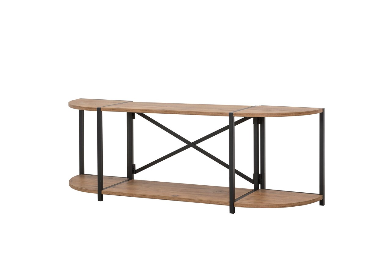 Comoda TV, Hanah Home, Sky Rafix, 138x47x35 cm, Pin Atlantic / Negru - view 8