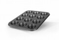 Tava pentru copt Cupcake, 26.5 x 3 x 35 cm, 12 forme, inox, gri antracit