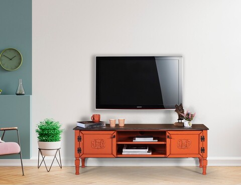 Comoda TV, Ephelia, Ada TV, 150x40x50 cm, MDF , Portocaliu