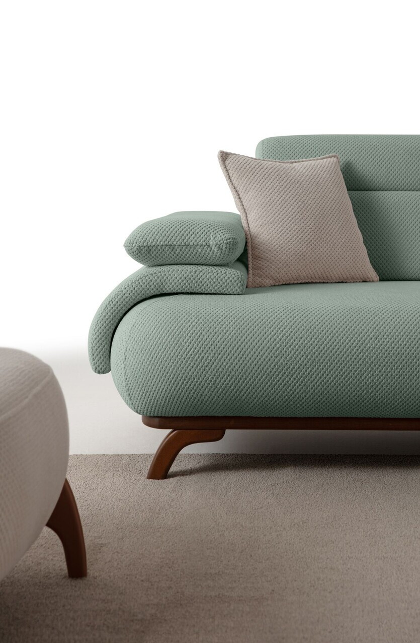 Canapea 3 locuri, Atelier del Sofa, 752EST1150, Lemn de carpen/PAL melaminat, Verde - view 8