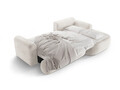 Coltar extensibil dreapta 5 locuri, modular, cu lada depozitare, Ella, Micadoni Home, 271x174x94 cm, tesatura structurata chenille, bej