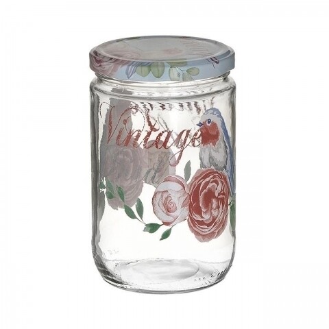 Set 4 borcane Birds, InArt, 660 ml, sticla, multicolor