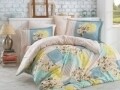Lenjerie de pat dubla, 4 piese, 100% bumbac poplin, Hobby, Rachele Green, multicolora