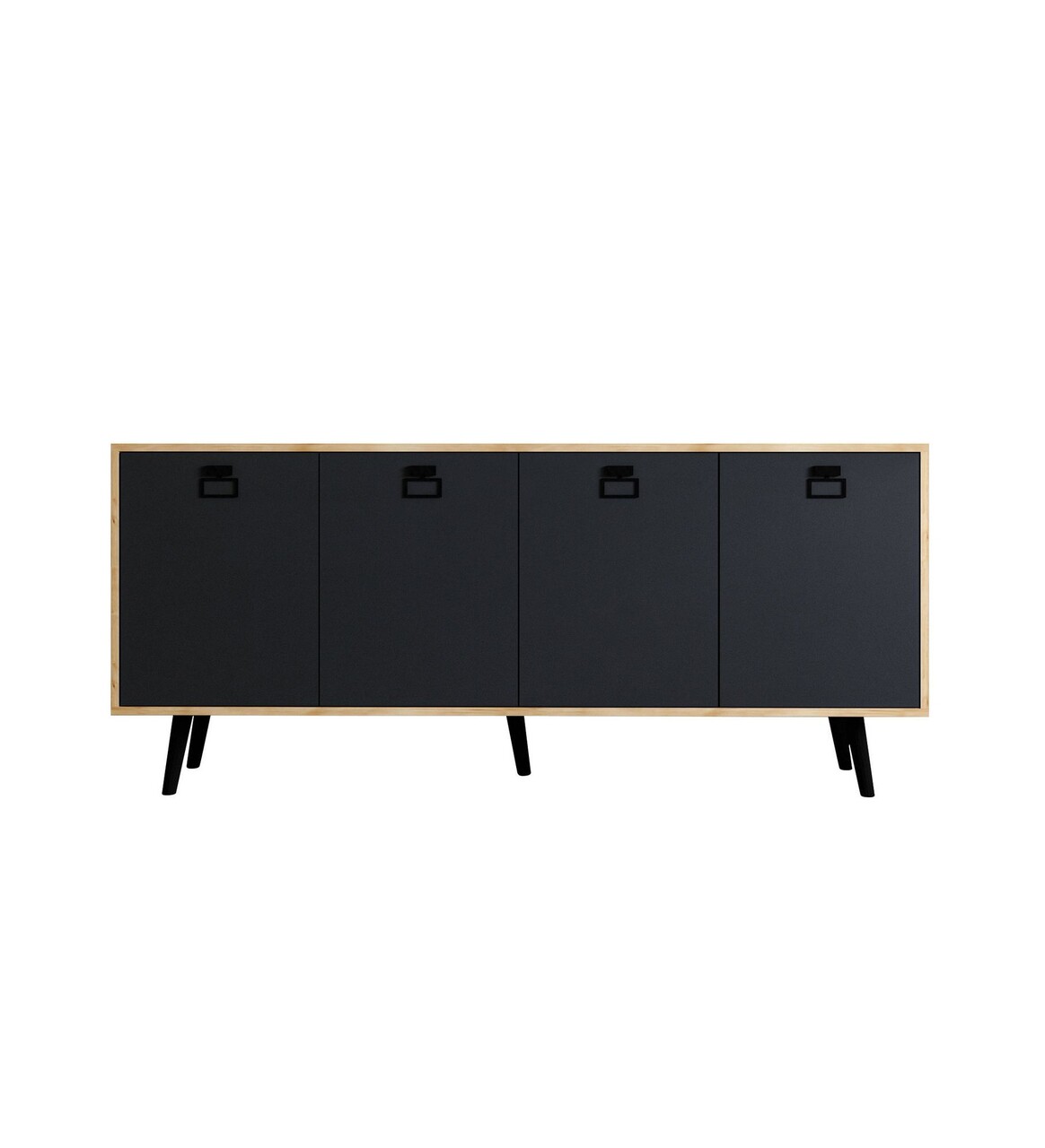 Consola, Hanah Home, Mirza Modern 180, 180x80x45 cm, PAL, Stejar safir / Antracit - view 4