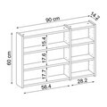 Dulap de baie cu oglindă, Hanah Home, 2214, 90x60x14.2 cm, MDF, Maro