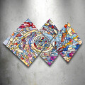 Set 4 tablouri decorative, 4MDF608678174, MDF, Imprimat UV, Multicolor