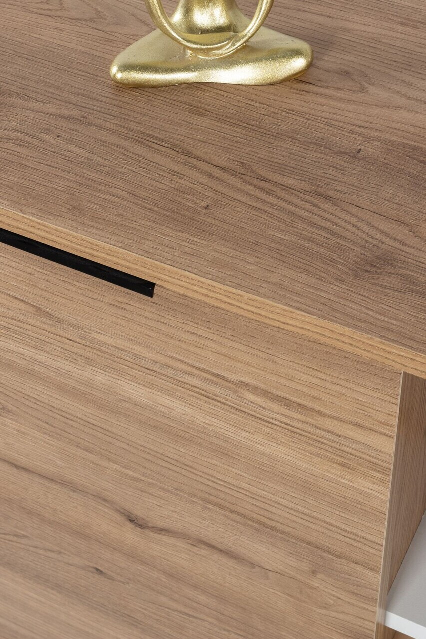 Consola, Hanah Home, Sina 4621, 160x82x44 cm, PAL, Stejar Safir / Alb — imaginea 5