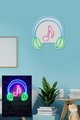 Decoratiune luminoasa LED, Music Sound Headphones, Benzi flexibile de neon, DC 12 V, Roz / Verde / Albastru