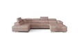 Coltar extensibil stanga 6 locuri ELTAP, Rod-52, Rodrigo, 345x202x90 cm, lemn/poliester, roz deschis