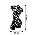Decoratiune de perete, Hemdem, metal, 35 x 68 cm, negru