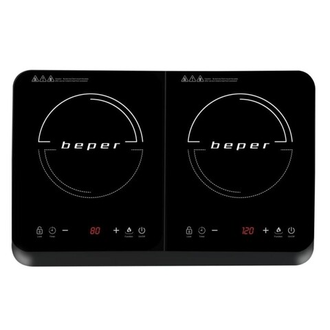 Plita dubla cu inductie bf.720, beper, 3400 w, 1o trepte de putere, control touch