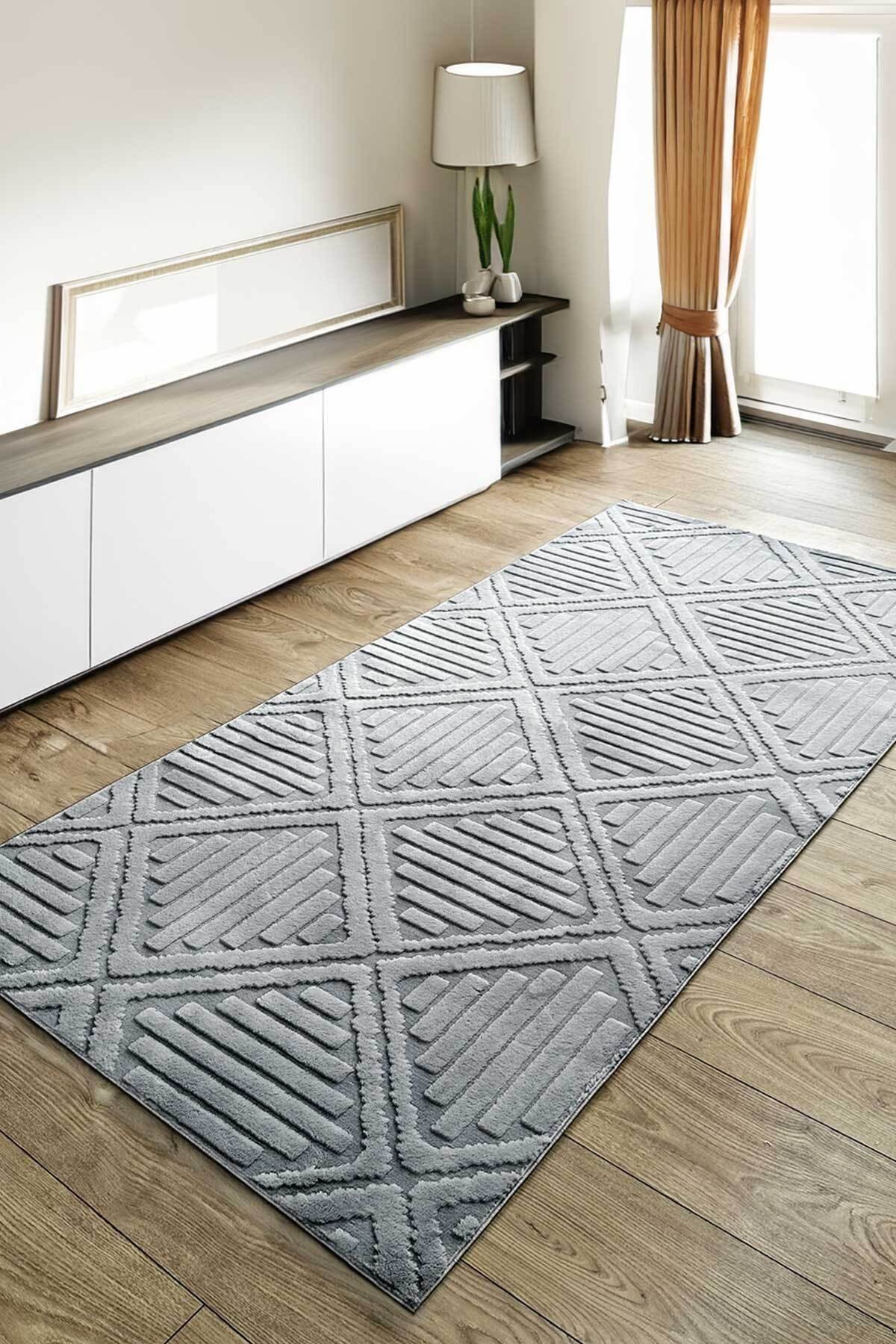 Covor, CLR-Hilda-Gri-384, 200x230 cm, Poliester, Gri