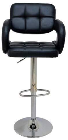 Scaun de bar, Seatix, Bürocci Cappa, 58x114x58 cm, Poliuretan, Negru argintiu mezoni.ro