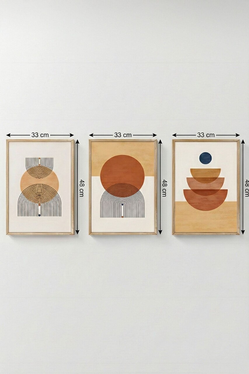 Set 3 tablouri decorative, 3Dartsohoset7, MDF, Multicolor - view 3