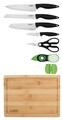 Set cutite de bucatarie, Cooking by Heinner, 8 piese, negru