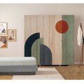 Dulap pentru haine, Vella, Loni 4 -972, 180x192x52 cm, PAL, Sonomo