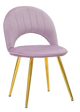 Set 2 scaune Flex, Mauro Ferretti, 52x48x78 cm, catifea, roz 52x48x78