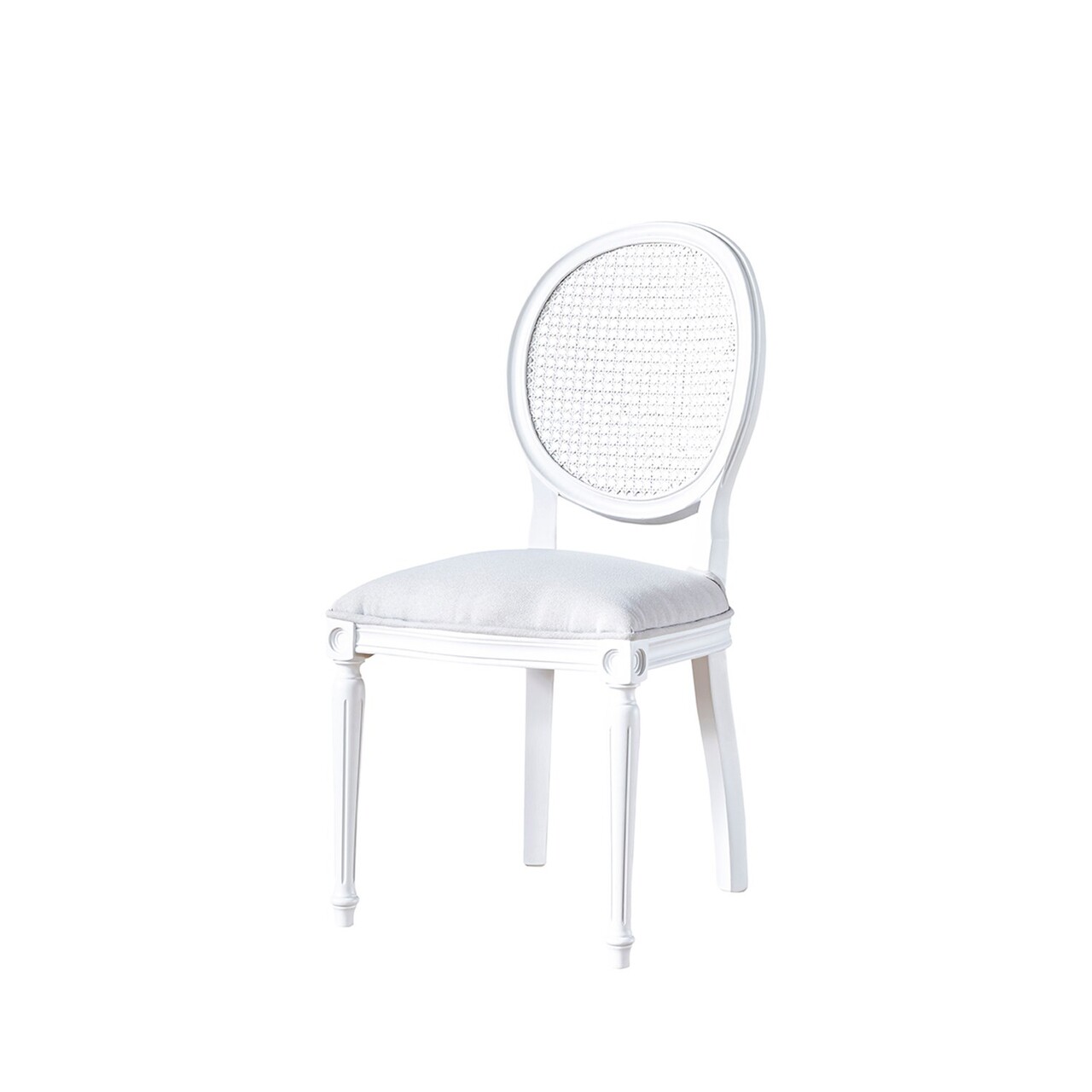Scaun, Fairfax, Albero11, 50x47x98 cm, Lemn masiv, Alb