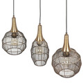 Lustra Soraya, TRIO, 80x26x150 cm, 10W, 3x E27, metal, bronz antic