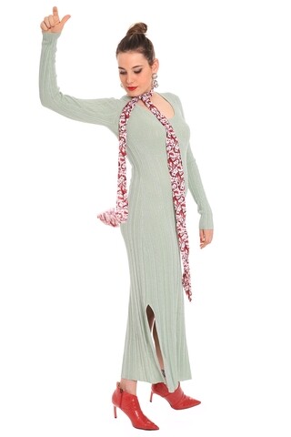 Esarfa, Alber Zoran, Twilly Gothic-Red, 8 x 220 cm, poliester, negru/burgundy