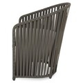 Fotoliu dining, Milano, L.62 l.64 H.86, aluminiu, gri/alb
