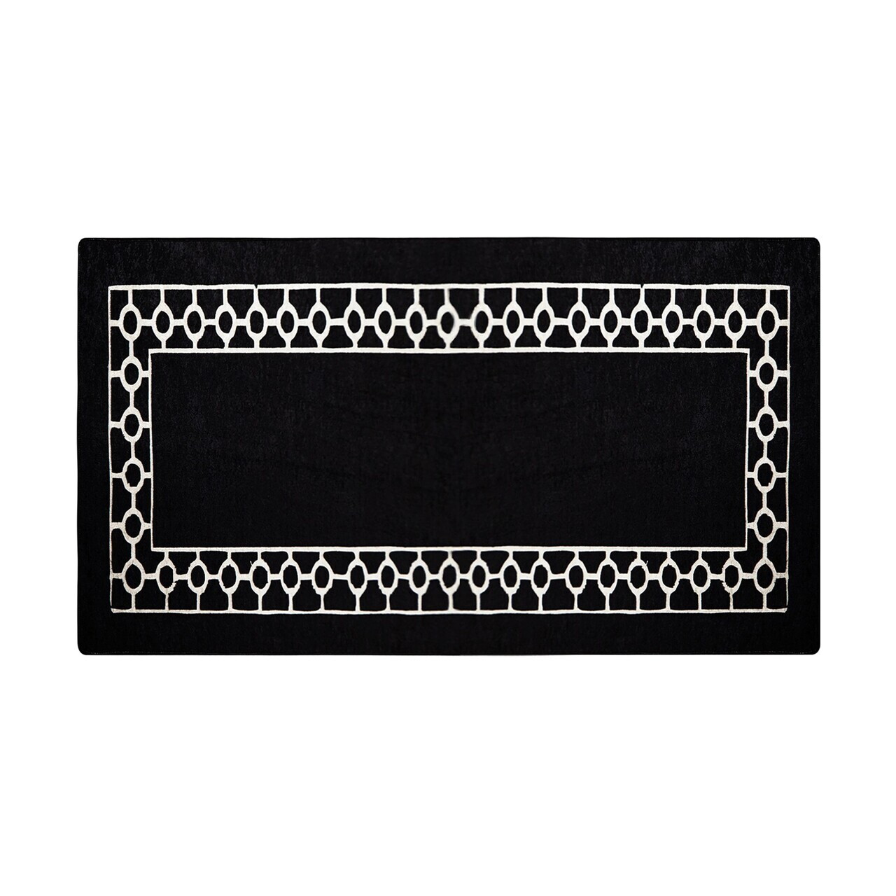 Covor, Bague, 80x140 cm, Alb/Negru — imaginea 2