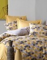 Lenjerie de pat pentru o persoana Elon - Yellow, Cotton Box, 3 piese, bumbac ranforce, galben