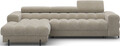 Coltar extensibil dreapta 3 locuri ELTAP, LT-18AU, Felro, 285x181x93 cm, lemn/poliester, bej inchis