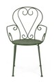 Scaun pentru gradina Etienne, Bizzotto, 49x49x89 cm, otel, invelis e-coating, finisaj mat, verde forest