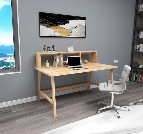 Birou, woodface, lucy, 120x75x60 cm, lemn, natural