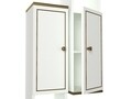 Comoda TV cu rafturi de perete Ravenna White, Talon, 180 x 50.5 cm/88.6 x 25 cm, alb/auriu/negru