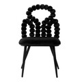 Scaun Bubble Beam, Homla, 56.5x52x87 cm, metal/catifea din poliester, negru
