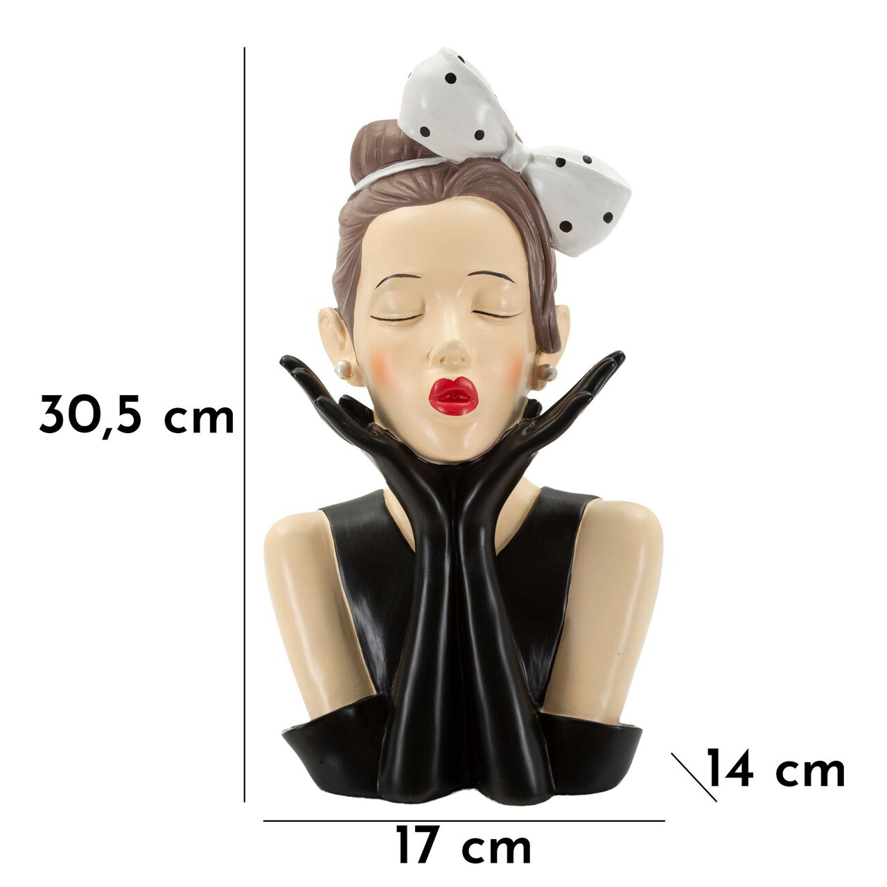 Figurina /sculptura decorativa Woman Hollywood -A, Mauro Ferretti, 17x14x30.5 cm, polirasina, multicolor - 1 | YEO