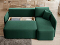 Coltar extensibil dreapta 3 locuri ELTAP, Hadson, 206x150x89 cm, lemn/poliester, verde inchis