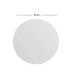 Oglinda decorativa, Siam, Lopi, 60x60x2.2 cm, MDF , Alb
