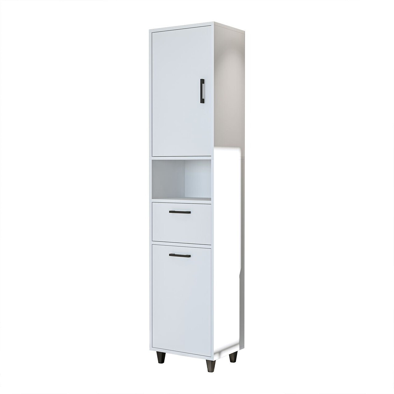 Dulap multifunctional, Hanah Home, 2524, 45x200x35 cm, PAL MELAMINAT, Alb — imaginea 8