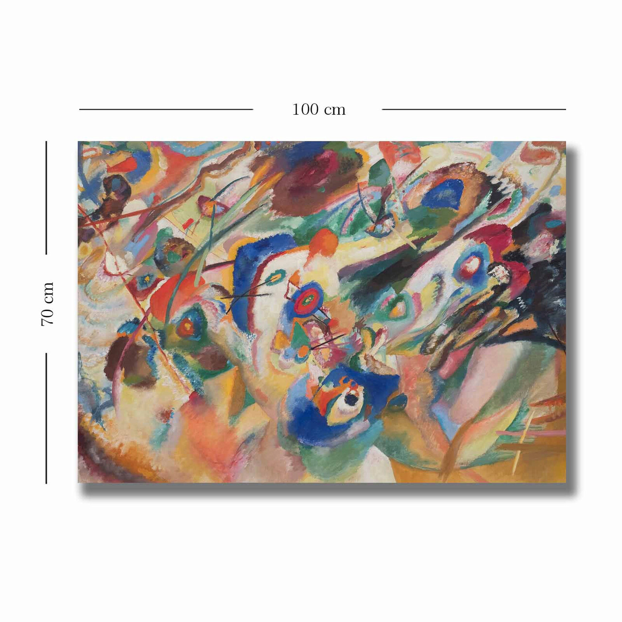 Tablou decorativ, 70100KANDINSKY030, Canvas, Lemn, Multicolor