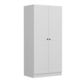 Dulap pentru haine, Minerva, Kale Membran White, 90x210x52 cm, PAL, Alb
