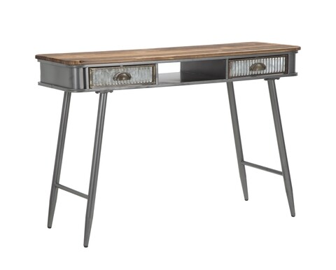 Consola illinois, mauro ferretti, 111x40x76 cm, fier, gri inchis